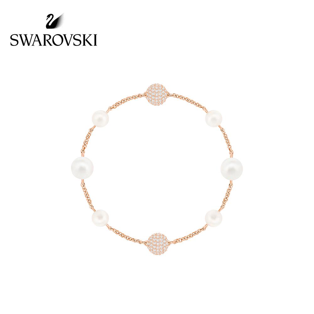 Swarovski SWA REMIX Feminine Pearlescent Invisible Magnetic Buckle Pearl Female Bracelet