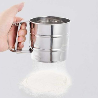 Mesh Flour Sifter Mechanical Baking Icing Sugar Shaker Sieve