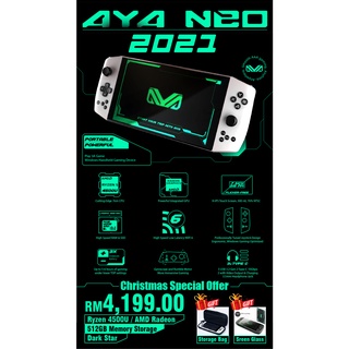 [PREORDER] AYA NEO 2021 Pro（RYZEN 7 4800U）/ 2021（RYZEN 5 4500U） Play 3A Handheld Gaming Console, 16GB + 1TB, Window 10)