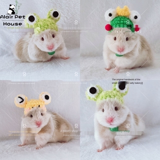 ❤️Weihua cake small frog hat hamster hat pet hat Golden Bear Flower Branch mouse guinea pig pet headdress❤️ (1)