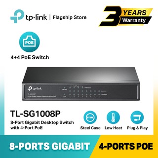 TP-LINK TL-SG1008P 8-Port Gigabit Desktop PoE Switch with 4-Port PoE+ (1)
