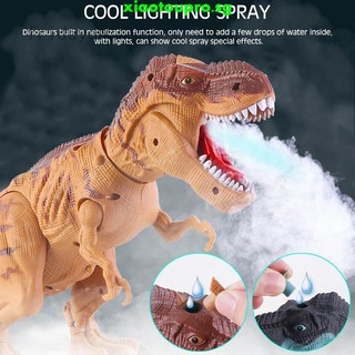XI-Fridayqw Electronic Walking Dinosaur T-Rex with Simulated Flame Spray Fire Breathing, Water Mist Spray, Laying Eggs, Light Up Eyes, Roaring Sound, Realistic Tyrannosaurus, Toy for Boys Kids Girls Ages 3+: Toys & Games