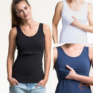 ABS-Women Pregnant Maternity Clothes Nursing Tops Mom Breastfeeding Vest