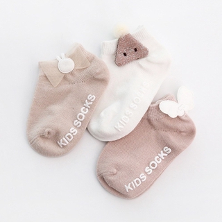 J1-Soft Breathable Cotton Cute Cartoon Non-Slip Boat Short Floor Stockings Baby Socks For Homes Shoes Walking Infants Girls Boys