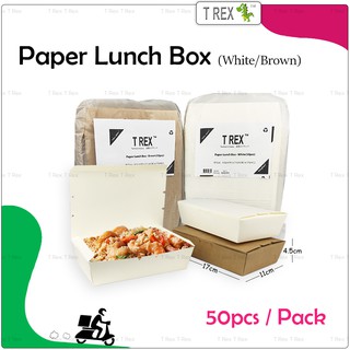 50pcs T Rex Disposable Paper Lunch Box / Take Away Food Packaging Paper Box / Food Delivery Packaging Paper Box (1)