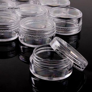 XPM_50 Pieces Portable Cosmetic Sample Containers 5 Gram Plastic Cream Pot Jars
