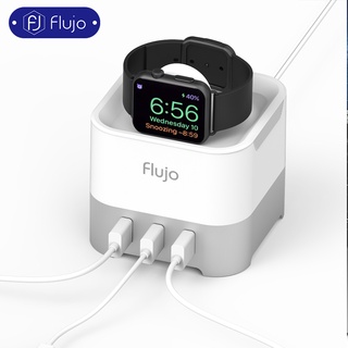 Flujo USB Charging Station Apple Smart Watch Charging Dock with 3-Ports Fast Charging USB Port for iPhone, Samsung Note