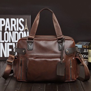 outlet Fashion Vintage Men PU Leather Briefcase Laptop Bag mens Business Male Leather Bags Men's Briefcase Male bag men