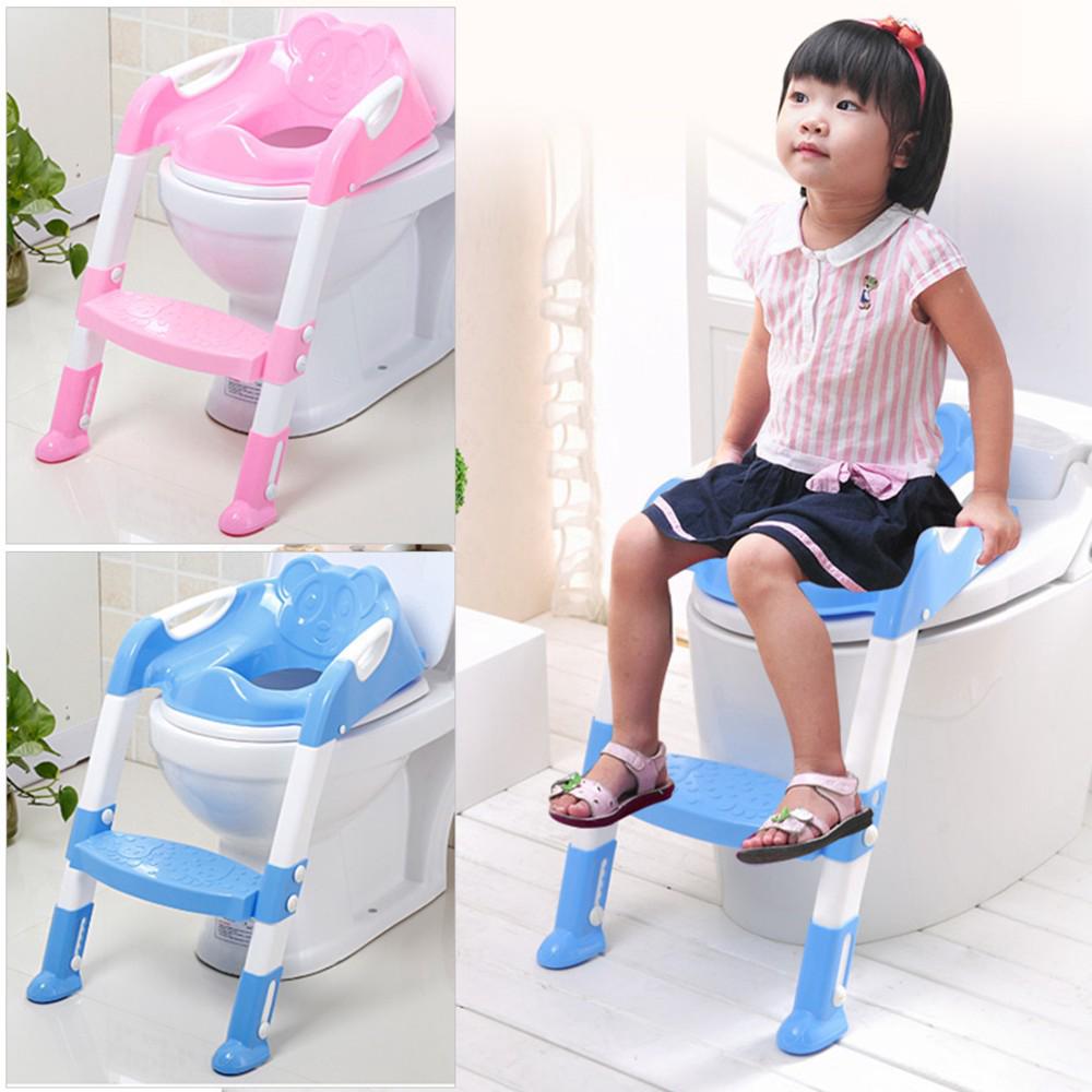 SUNYOO-Baby Foldable Toilet Training Potty Seat with Step Ladder