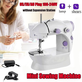 Electric Portable Mini Sewing Machine Overlock Adjustable 2 Speed Foot LED Light (1)