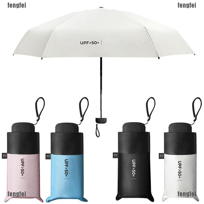 ❈❈Mini 5 Folding Compact Super Windproof Anti-UV Rain Sun Travel Umbrella Po