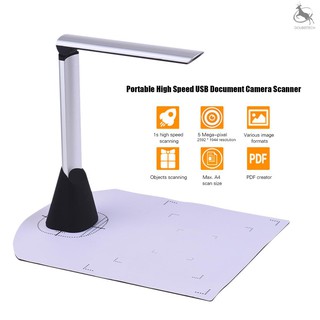 （COD）Portable High Speed USB Book Image Document Camera Scanner 5 Mega-pixel HD High-Definition Max.