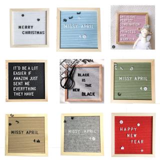 •NEW• Compact Felt Letter Board Wooden Frame Changeable Symbols Numbers Characters