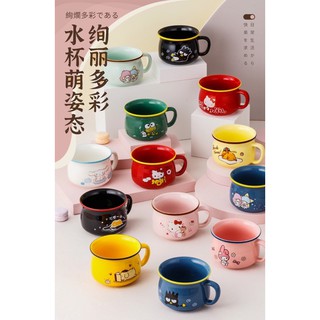 Sanrio Ceramic Bowl Cup Mug Hello Kitty Cinnamoroll My Melody Badtz-Maru Little Twin Stars Gudetama Pompompurin Keroppi