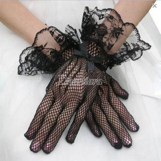 Knitted Gloves Full Finger Bud Silk Yarn Lace Bride Wedding Sexy Gloves
