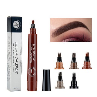 Cocute Microblading Eyebrow Pencil Tint 4 Tip Liquid Brow Tattoo Pen 5 Colors Paint Makeup Eyebrows Waterproof Cosmetics