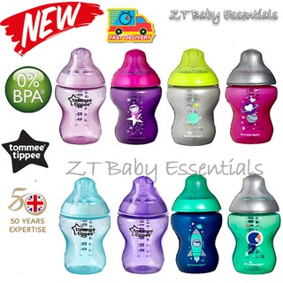 [Shop Malaysia] Tommee Tippee Closer to Nature Decorated/Colour Bottle (9oz/260ml Botol) - Loose Pack