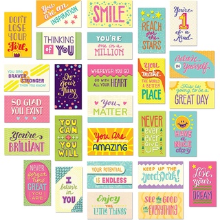 10pcs Youngever Motivational Quote Cards, 10 Unique Inspirational Designs Cards