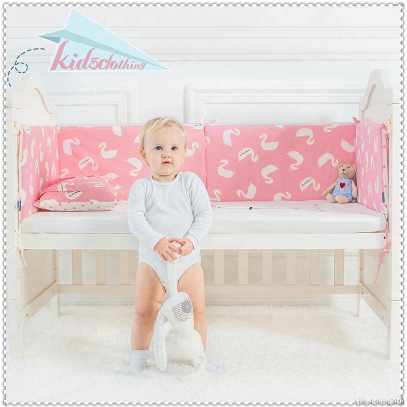 Newborn Baby Bed Bumper Protector Bedding Set Cartoon Animal Print Crib Backrest