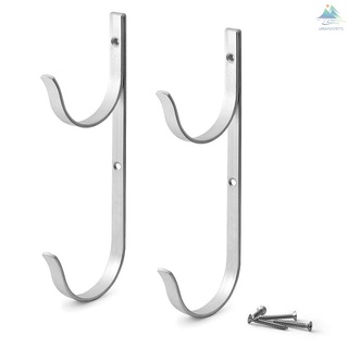 Pool Pole Hanger Garden Tools Supports Bracket Aluminium Pool Accessories Holder Horizontal Wall Stand Wall Mount for Telescopic Poles Skimmers Leaf Rakes Nets Brushes Vacuum Hose