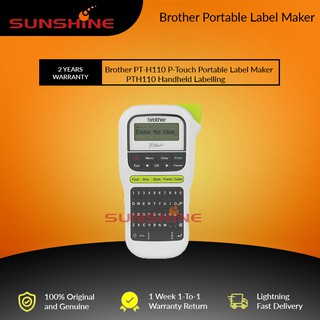 BROTHER LABEL PRINTER MACHINE PT-H110 P-Touch Portable Label Maker (Handheld Labelling) #pth110, h110, 110, p h110