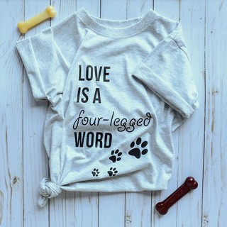 OSCAS 'Love is a Four-Legged Word' Shirt, Light Grey
