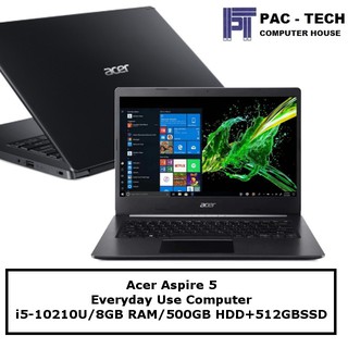 Acer Aspire 5 / i5-10th / 8GB RAM / 512GB SSD / 14" HD Display / Windows 10 / 1 Year Warranty