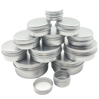 5Pcs Aluminum Tin Jars Cosmetic Sample Metal Cans