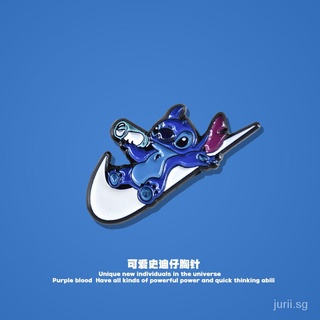 Stitch shoe lace DIY Brooch creative cartoon clothes bag pendant lovely pin earth cool mischief Badge