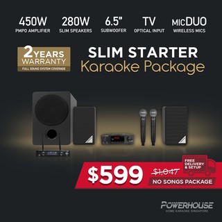 [SG] Powerhouse Slim Starter Home Karaoke System
