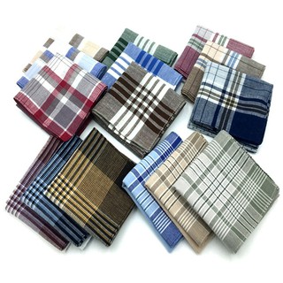 40 x 40cm Stripe Grid Handkerchief Pocket Square Gifts Wedding Hankies