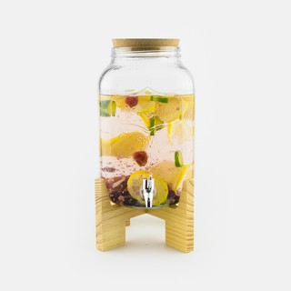 [SG Seller] Dalisay Mason Jar Drink Dispenser with Wooden Stand