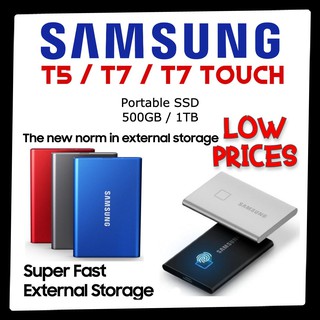 Samsung T5 / T7 / T7 TOUCH External SSD - 500GB / 1TB / 2TB