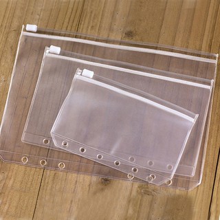 5pcs/lot A5 A6 A7 File Holder Standard 6 Holes Transparent PVC Loose Leaf