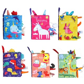 Kids books Baby Early Learning Tearing Tail Cloth Book Parent-child Interactive Sound Paper Puzzle Cloth Book Toys