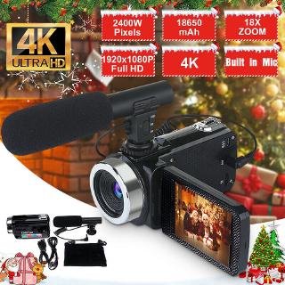 18X Zoom Full HD 1080P 24MP 3'' LCD Digital Camcorder Video Camera DC5V USB with Microphone