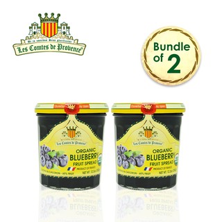 Les Comtes de Provence Organic Blueberry Fruit Spread 350g (Bundle of 2)