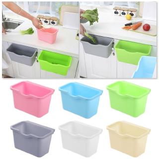Kitchen 1x Door Cabinet Basket Plastic Trash Hanging Waste Can Garbage Bin Box