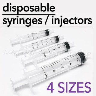Disposable Sterile Syringes ( 4 sizes ) Needle Needle-less Injector Applicator