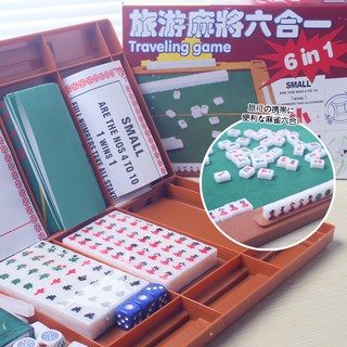 CPMAX Mini Mahjong Travel 6-In-1 Value Set New Year's Family Reunion Touchable Card Foldable Small Pocket