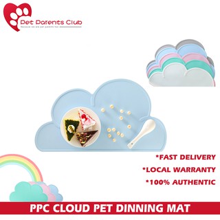 PPC Cloud Shape Pet Feeding Mats-Waterproof Non-Slip FDA-Grade Silicone Food and Water Bowl Mats Placemat Dog water mat