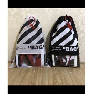 Off White Sneakers Bag with Red Tag