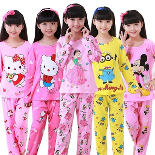 Free Shipping Kids Pajamas Cotton Cartoon Long Sleeved Girls Boy Cloth Set Sleepwear Spongebob