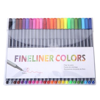 WHSG 0.4 mm 24 Fineliner Pens Color Fineliners Set Markers Art Painting
