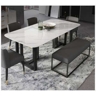 TMDT 16 CSC 041 Marble Dining Table/Chair/Bench w Cushion