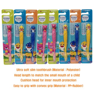Pinkfong Baby shark Family Kids Tooth brush over 3 years old oral care a set of 8 toothbrushes