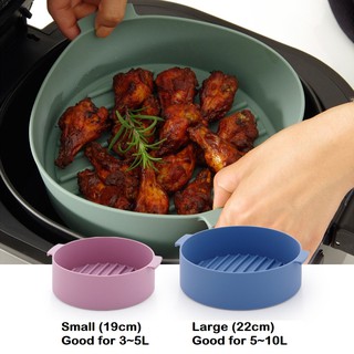 Silicone Pot for Air Fryer & Microwave Cooking Bowl Multi Color Small / Large (1)