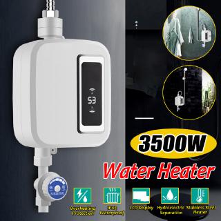 3500W 220V 3s Instant Electric Tankless Hot Water Heater Shower Kitchen Bathing