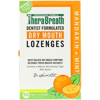 TheraBreath, Mouth Wetting Fresh Breath Lozenges, Mandarin Mint/Tart Berry