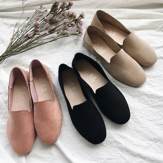 Women Shallow Slip On Round Toe Loafers